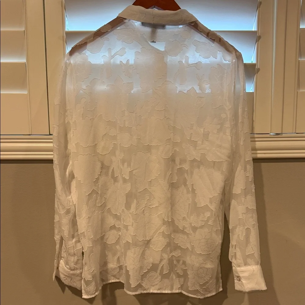 NWOT Ellen Tracy White Floral Men's Shirt - Picture 5 of 8